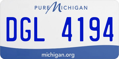 MI license plate DGL4194