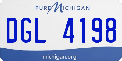 MI license plate DGL4198
