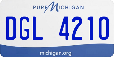MI license plate DGL4210