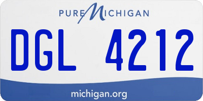 MI license plate DGL4212