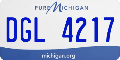 MI license plate DGL4217