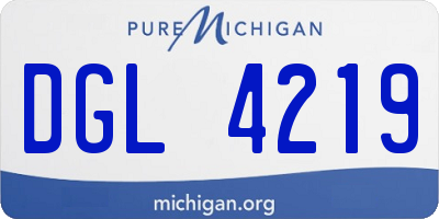 MI license plate DGL4219