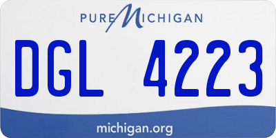 MI license plate DGL4223