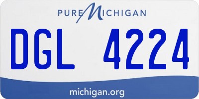 MI license plate DGL4224