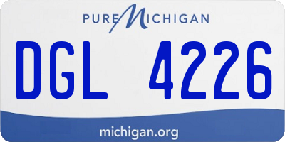 MI license plate DGL4226
