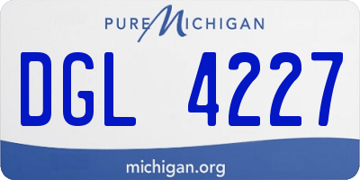 MI license plate DGL4227