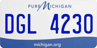 MI license plate DGL4230