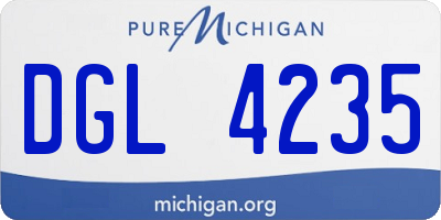 MI license plate DGL4235