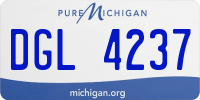 MI license plate DGL4237