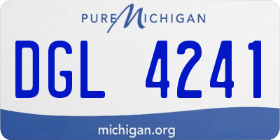 MI license plate DGL4241