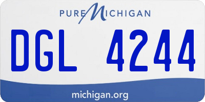 MI license plate DGL4244
