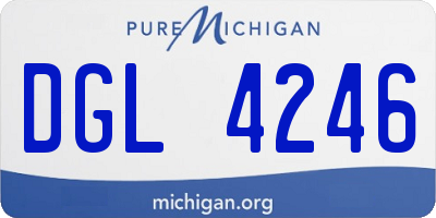 MI license plate DGL4246
