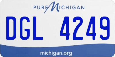 MI license plate DGL4249