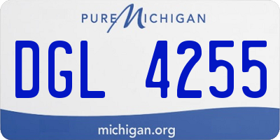 MI license plate DGL4255
