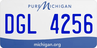 MI license plate DGL4256