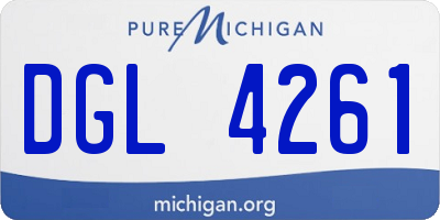 MI license plate DGL4261