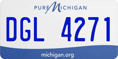 MI license plate DGL4271