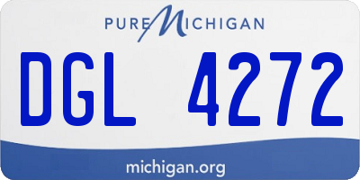MI license plate DGL4272