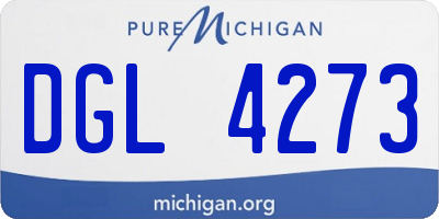 MI license plate DGL4273