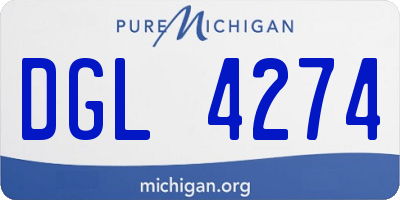 MI license plate DGL4274