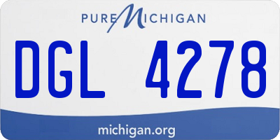 MI license plate DGL4278