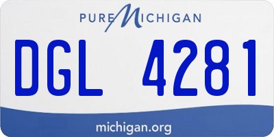 MI license plate DGL4281
