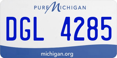 MI license plate DGL4285