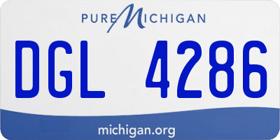 MI license plate DGL4286