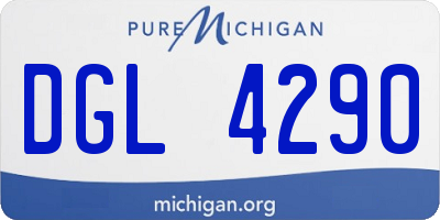 MI license plate DGL4290