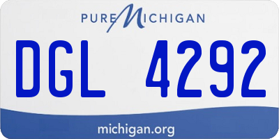 MI license plate DGL4292