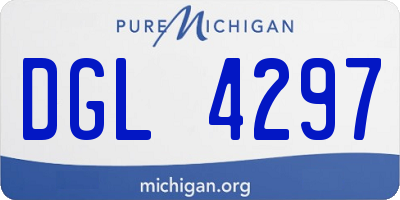MI license plate DGL4297