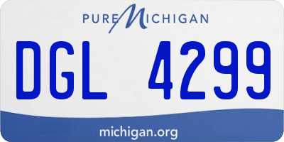MI license plate DGL4299
