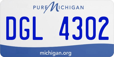 MI license plate DGL4302