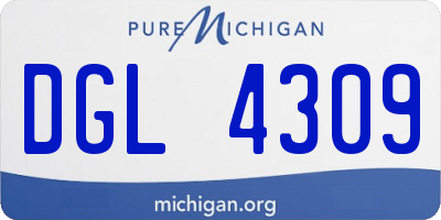 MI license plate DGL4309