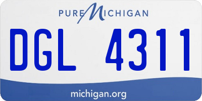 MI license plate DGL4311