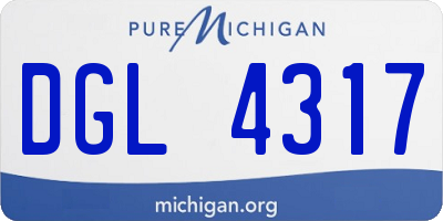 MI license plate DGL4317