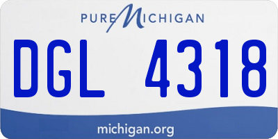 MI license plate DGL4318