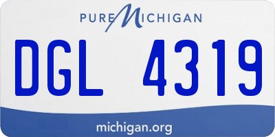 MI license plate DGL4319
