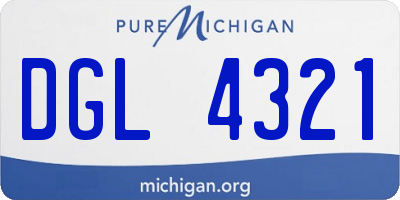 MI license plate DGL4321