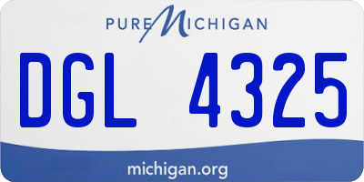 MI license plate DGL4325
