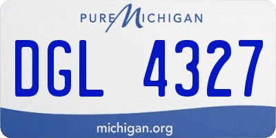 MI license plate DGL4327