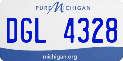 MI license plate DGL4328