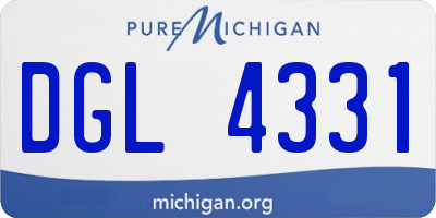 MI license plate DGL4331