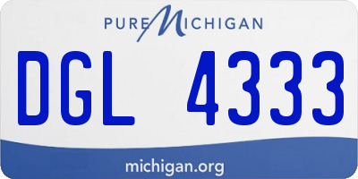 MI license plate DGL4333