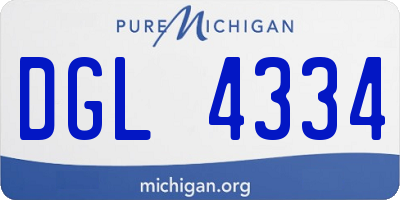 MI license plate DGL4334