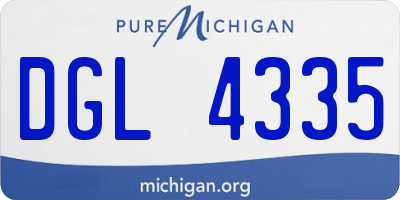 MI license plate DGL4335