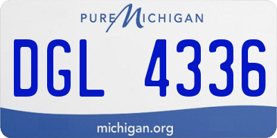 MI license plate DGL4336
