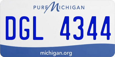 MI license plate DGL4344