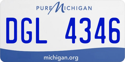 MI license plate DGL4346