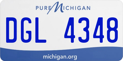 MI license plate DGL4348